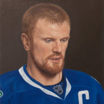 Painting Study of Henrik Sedin, 2012. Oil on canvas, 17 x 15 inches.