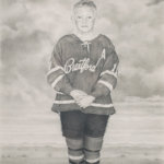 Wayne Gretsky, 2001. Graphite and white conte on paper, 22 x 15 inches.